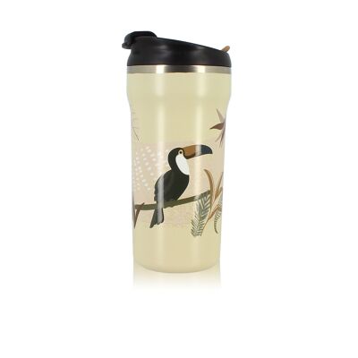 Mug isotherme toucan 350ml en acier inoxydable