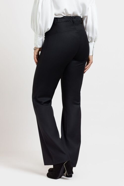 Flared wool pants