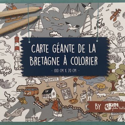 Carte géante à colorier "Bretagne"
