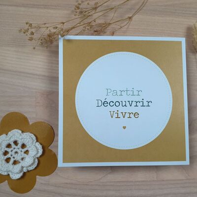 "Leaving/Discovering/Living" map