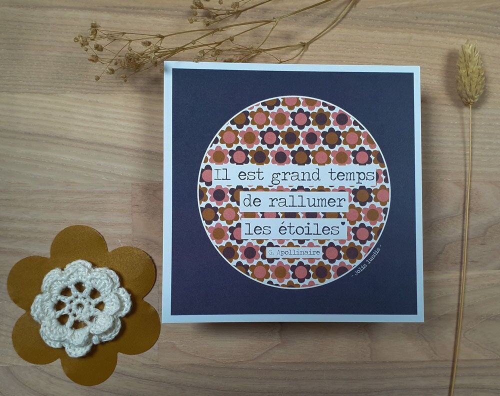 "It's high time to rekindle the stars" card