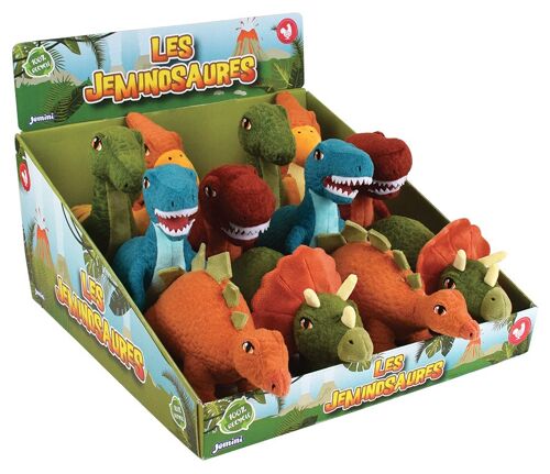 Peluches dinosaures : Jeminosaures 18 cm, 6 assortis