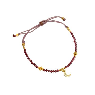 PULSERA LUNA GRANATE