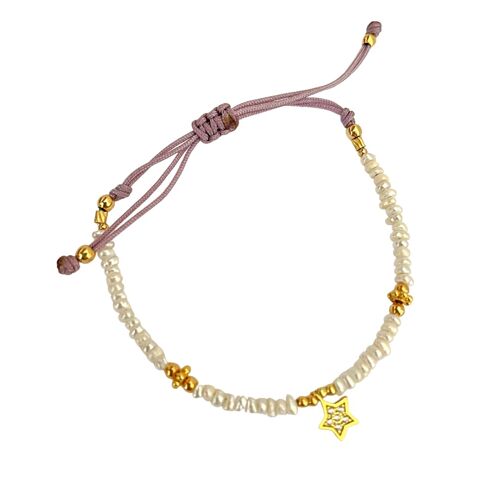 PULSERA PERLA ESTRELLA CIRCONITAS