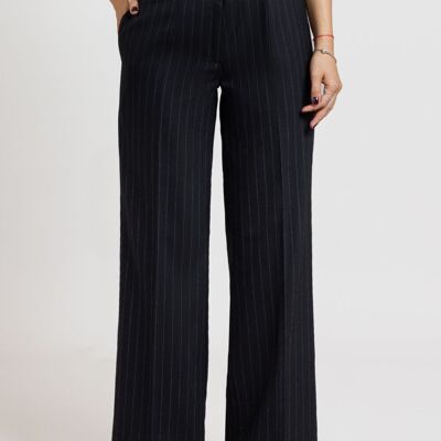 Stripe wool trousers