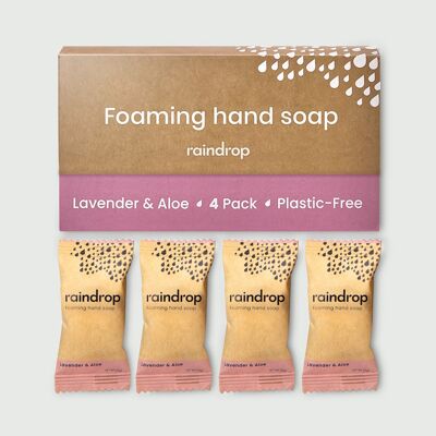 Quattro ricariche di sapone per le mani schiumogeno senza plastica