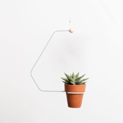 Balance Plant Pot- Angled - White