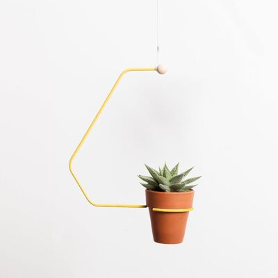 Balance Plant Pot - Angled - Yellow