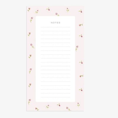 Bloc notes Fleurs roses