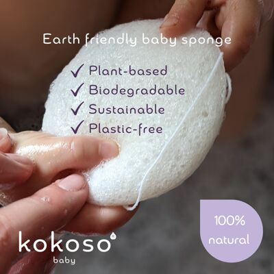 Esponja de baño natural Konjac para bebés