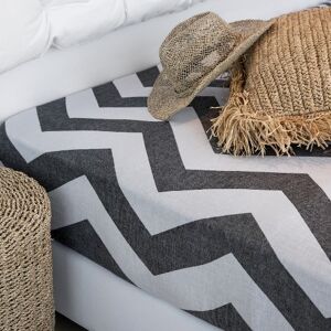 COUVERTURE ZIGZAG NOIR