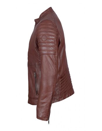 Blouson en cuir épaules matelassées THOR 2