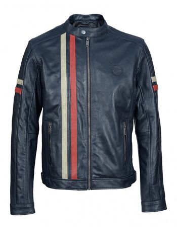 Blouson de moto en cuir véritable VALTER 1