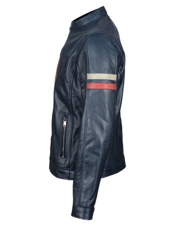 Blouson de moto en cuir véritable VALTER 2