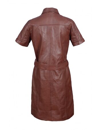 Robe en cuir avec ceinture intégrée VANIEE 4