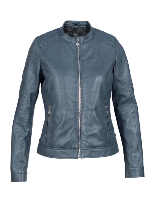 Blouson en cuir col rond VUELTA