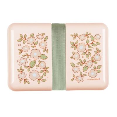 Pink flowers lunch box