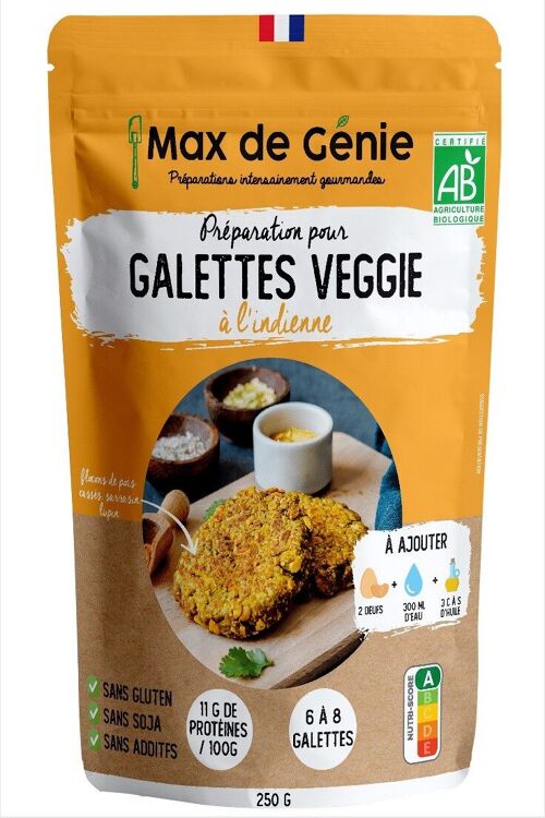 Préparation bio pour galette veggie à l'indienne