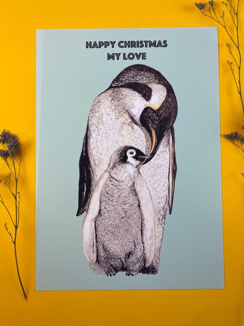 A2 PENGUIN CHRISTMAS Print