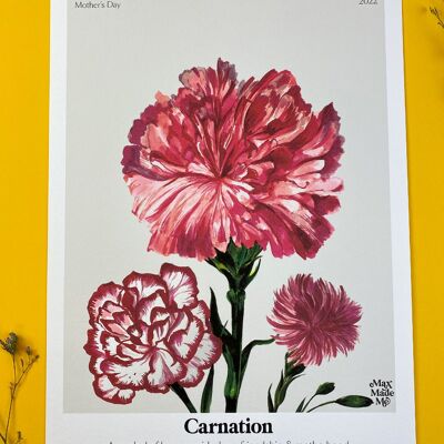 A2 CARNATION Mother's Day Print