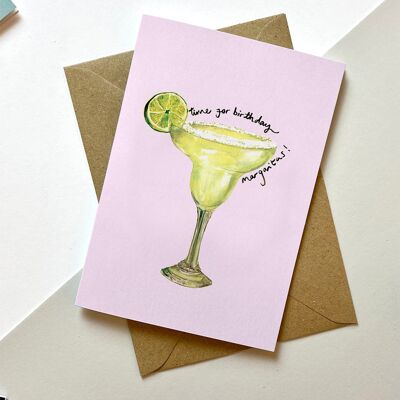 Time For Margaritas Birthday Card