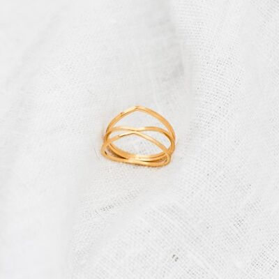 Gold plated ladies ring