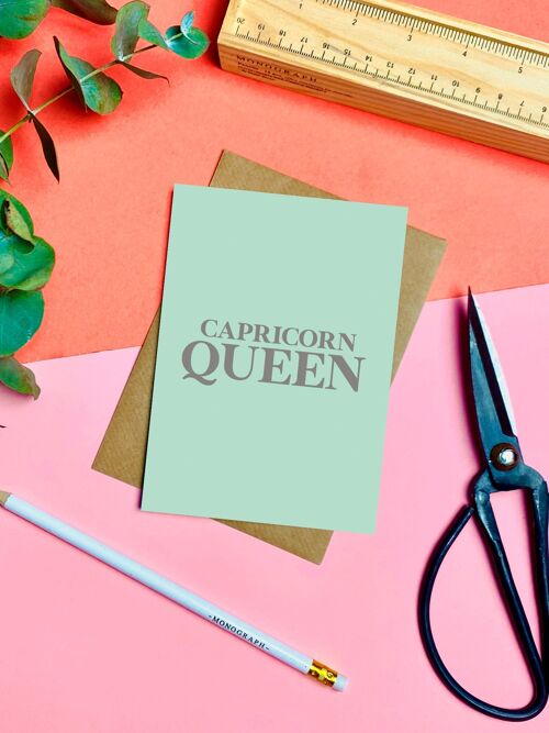 Capricorn Queen Card