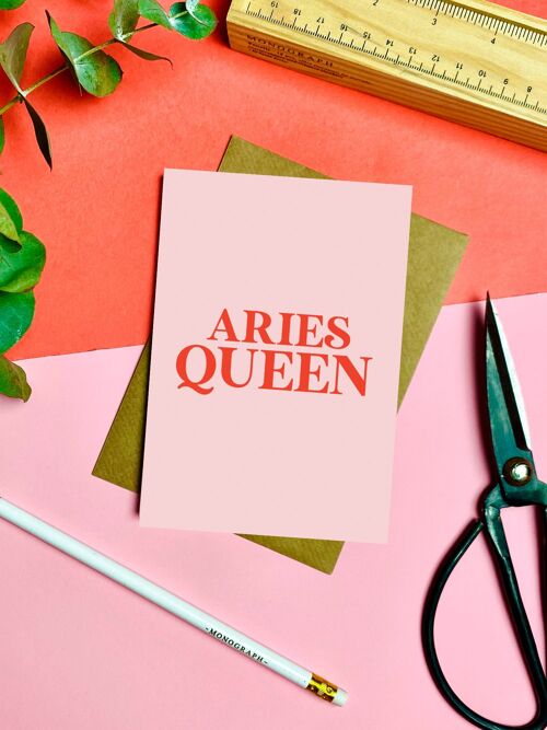 Aries Queen Card