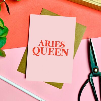 Aries Queen Card