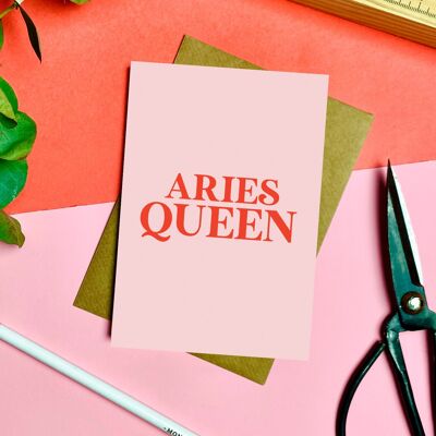 Tarjeta Reina Aries