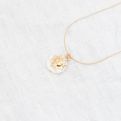 Gold plated woman necklace and pendant