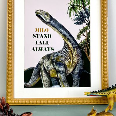 Stehen Sie groß Dinosaurier Giclée-Druck