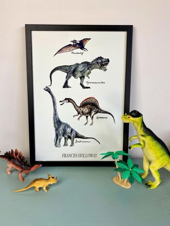 Brachiosaurus & Pals Giclée Print 1