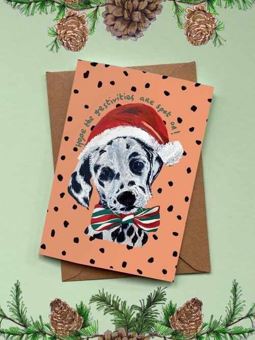Spot On Dalmatian Christmas Card