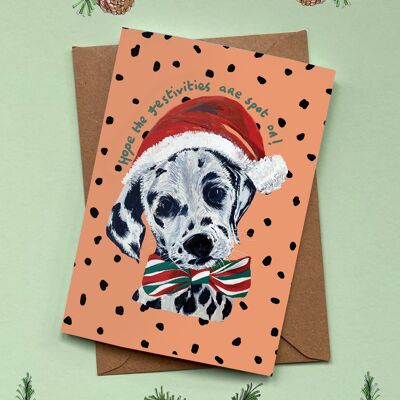 Spot On Dalmatian Christmas Card