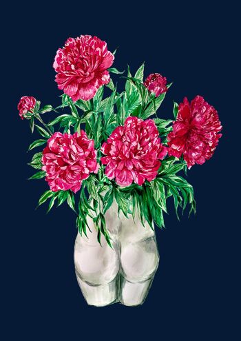 Pivoines dans Bum Vase Winter Edition Giclée Print 1