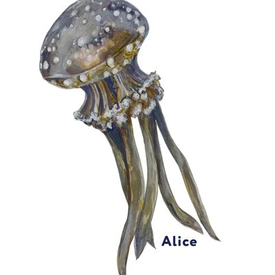 Impresión de Giclee de medusas