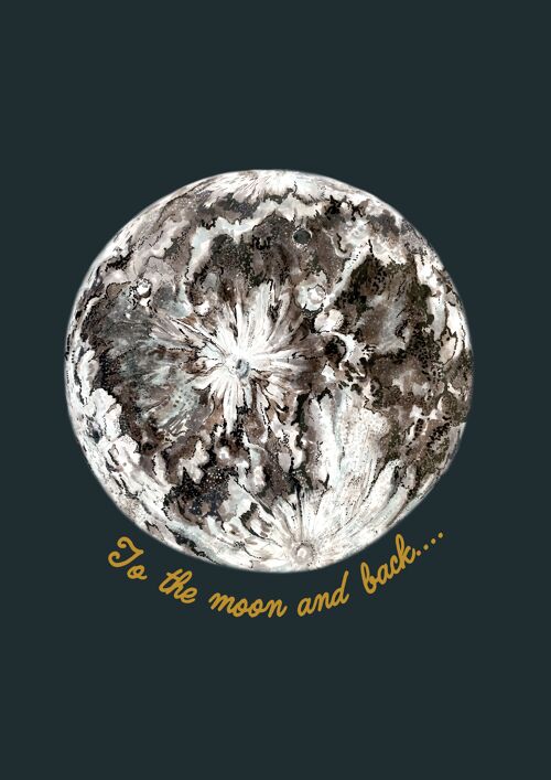To The Moon And Back Midnight Giclée Print