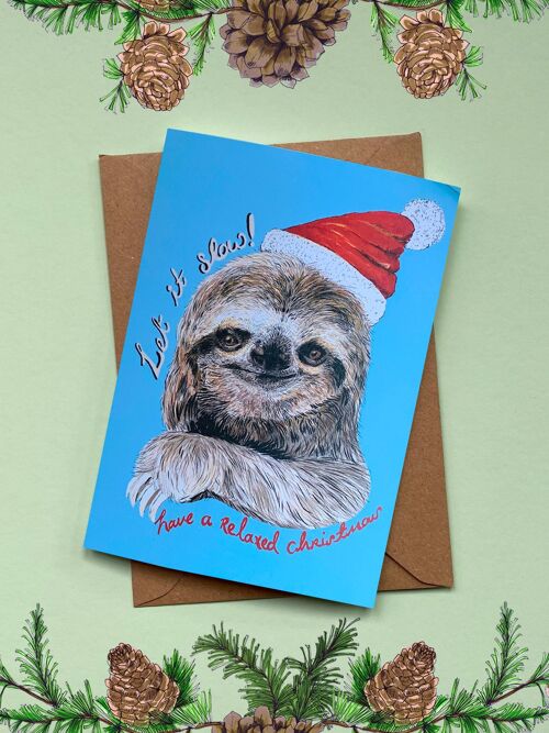 Christmas Sloth Card