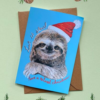 Christmas Sloth Card