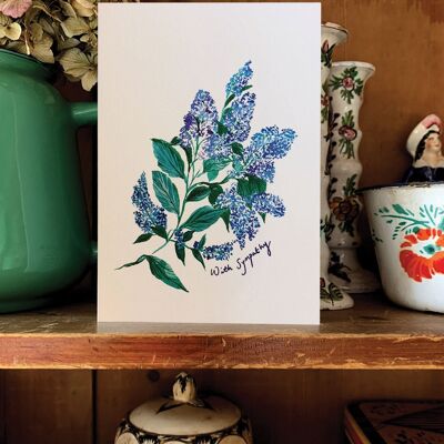 California Lilacs With Sympathy Card