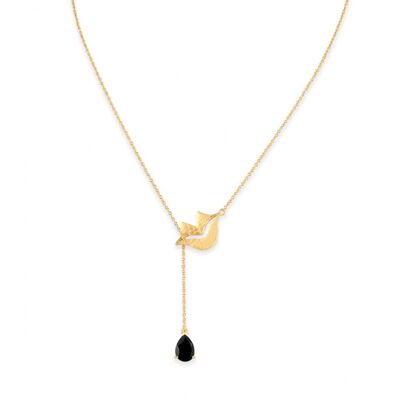 HÉRA chain necklace with black onyx