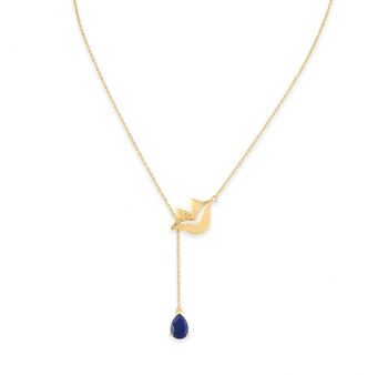 Collier chaîne HÉRA avec Lapis lazuli 1