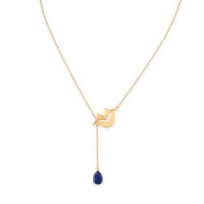 HÉRA chain necklace with Lapis lazuli