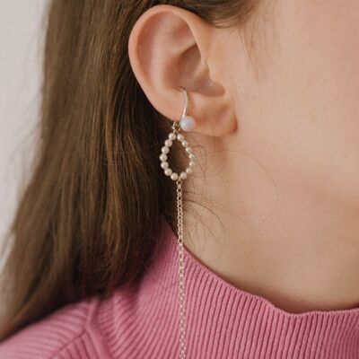Manchette d'oreille CRYSTAL PEARLED