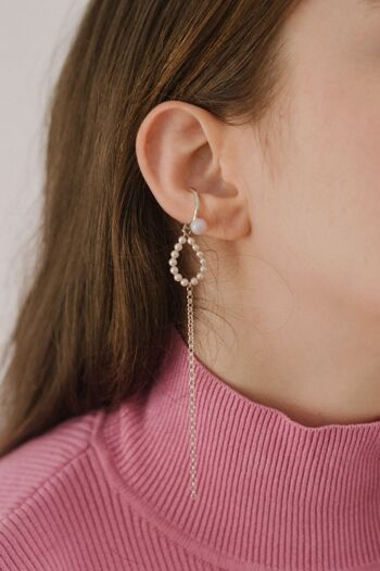 Manchette d'oreille CRYSTAL PEARLED 1