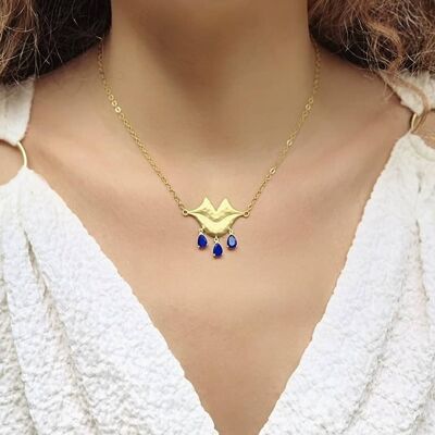 VENUS chain necklace with Lapis lazuli