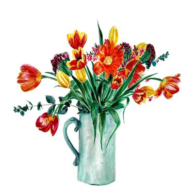 Tulpen, die Sie zum Lächeln bringen Giclée-Druck
