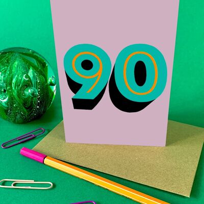 POP 90 Age Card