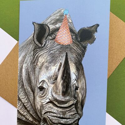 Cappello da festa Rhino blu polvere